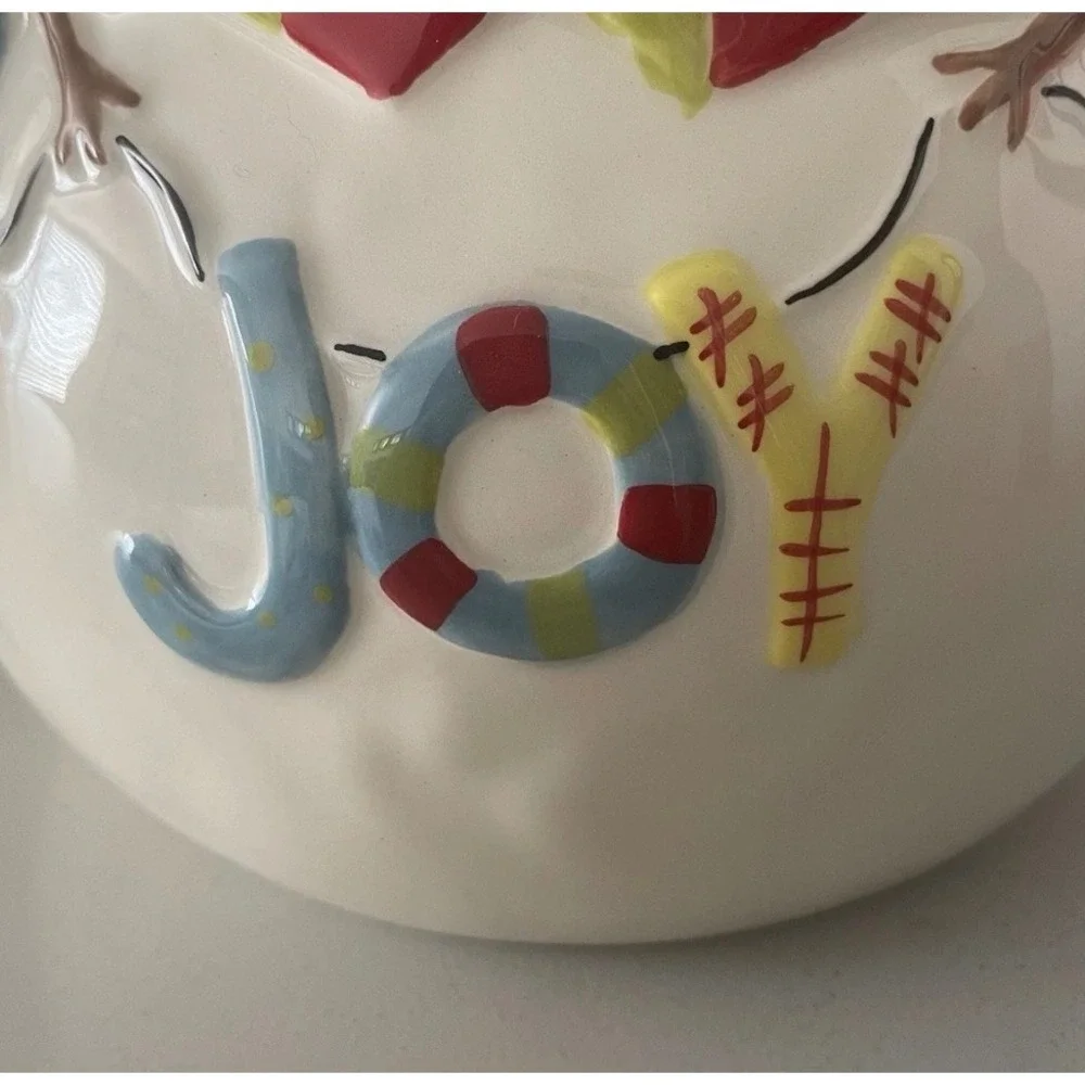 Certified International Snowman Cookie Jar Anne Tavoletti Joy Holiday Ceramic